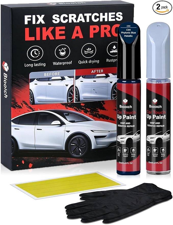 Phytonic Blue Metallic C1M for BMW Touch Up Paint Kit[2K Clear Coat Included],Exact Color Match Touch Up Paint for Chip and Scratch