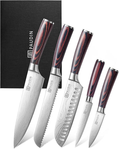 PAUDIN Knife Set, Stainless Steel Chef Knife Set