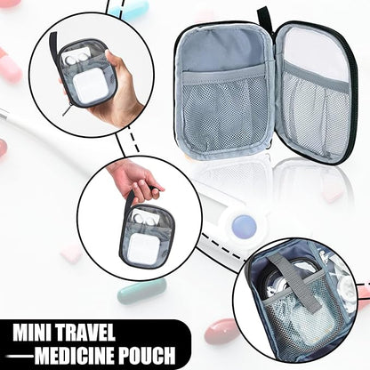Medicine Storage Bag, Medical Bag Pill Bottle Organizer for Emergency, Medicine Box Empty with Small Portable Pouch, First Aid Box for Travel and Home Storage