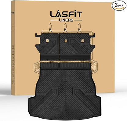 LASFIT Cargo Trunk Mat & Backrest Mats for Toyota RAV4 2026 Hybrid (Not Fit Plug-in Hybrid. Fit for Cargo with Subwoofer) RAV 4 All Weather TPE Custom Fit Automotive Rear Cargo Liner Accessories Black