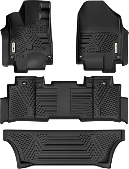 YITAMOTOR Floor Mats Fit for Honda Odyssey 2018-2026, All-Weather Floor Liners Set Custom Fit for Front 1st, 2nd & 3rd Row,Car Accessories Black