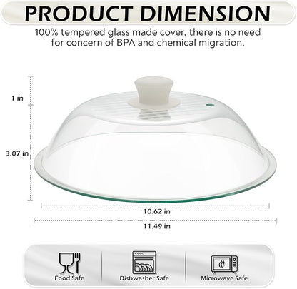 OEC Lighter Weight Tempered Glass Microwave Splatter Cover
