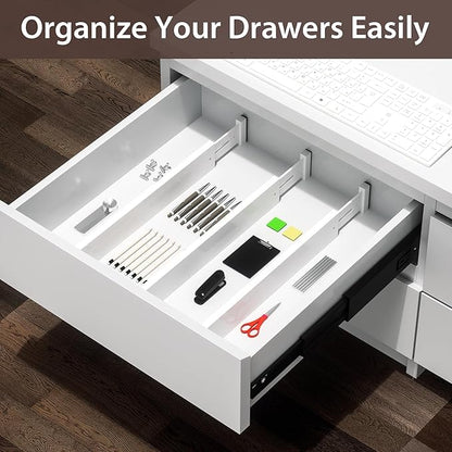 DUCOO 4 PCS Drawer Divider, Expandable Separators