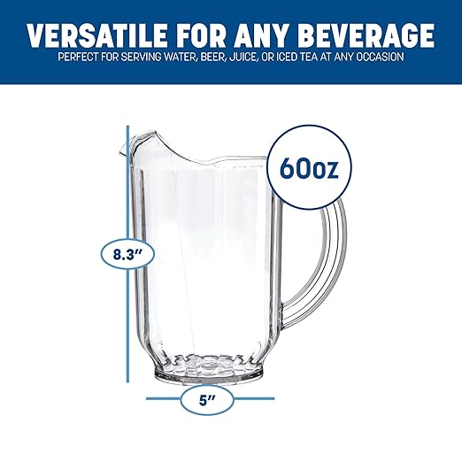 Carlisle FoodService Products Versapour Clear Pitcher Tall Pitcher