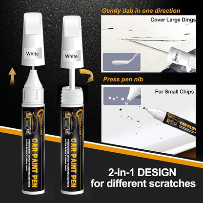 Touch Up Paint for Jeep Diamond Black Crystal Pearl(PXJ/KXJ), Color Exact Match Auto Paint Repair Pen Fix Chips and Nicks Scuff