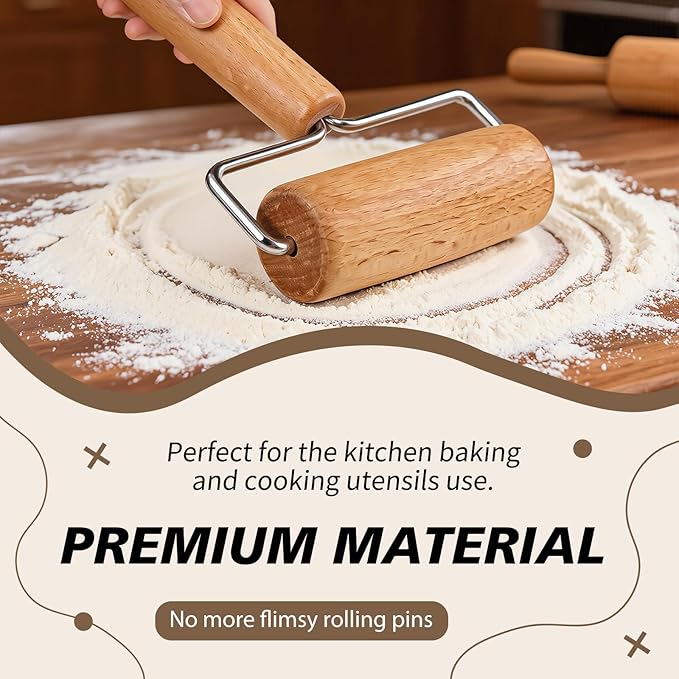 Pizza Rolling Pin Small Rolling Pin Wooden Dough Roller Non Stick Pizza Dough