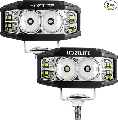 3 Inch LED Pods, 2PCS 40W 12V Flood Spot Ditch Lights Offroad Driving Fog LED Work Light for Truck ATV UTV Motorcycle (HZ1126)