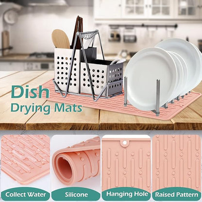GeeRic Dish Drying Mats, Heat-resistant Silicone Mat