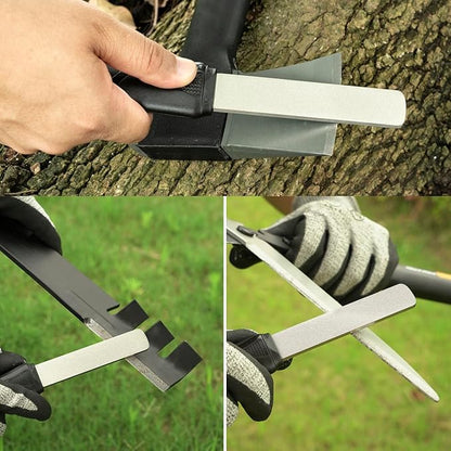 SHARPAL 127N Dual-Grit Diamond Sharpening Stone File Garden Tool Knife Sharpener