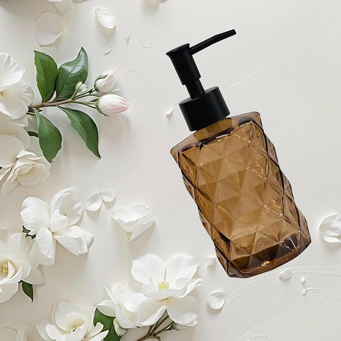12Oz Small Glass Soap Dispenser