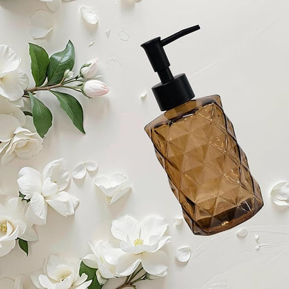 12Oz Small Glass Soap Dispenser