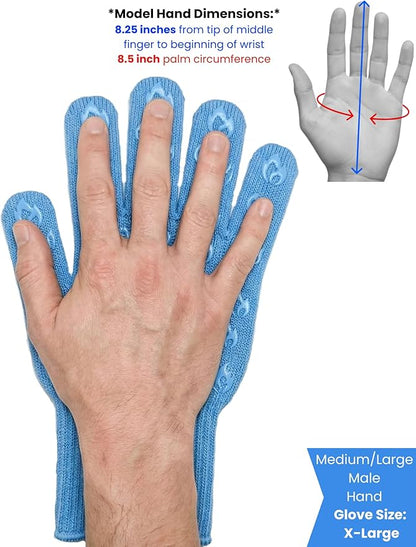 Grill Armor Oven Gloves with Fingers – Extra Long Cuff, 932°F Heat, Fire & Cut