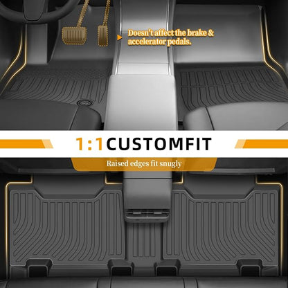 Floor Mats for Toyota RAV4 2013 2014 2015 2016 2017 2018, for RAV4 LE,XLE,XLE Premium,Adventure,TRD Off-Road Floor Mats(NOT for EV,Hybrid,Prime), 1st&2nd Row &Cargo Mat, TPE Non-Slip Car Accessories