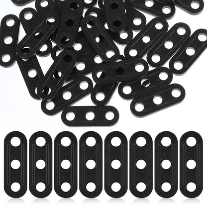 Rope Tightener, 30 PCS Tent Rope Tensioners Plastic Cord Tensioners Tent Wind Ropes Buckle Fasteners 3 Hole Paracord Tensioner Ropes Adjuster for Camping Hiking Picnic Outdoor Activities, Black