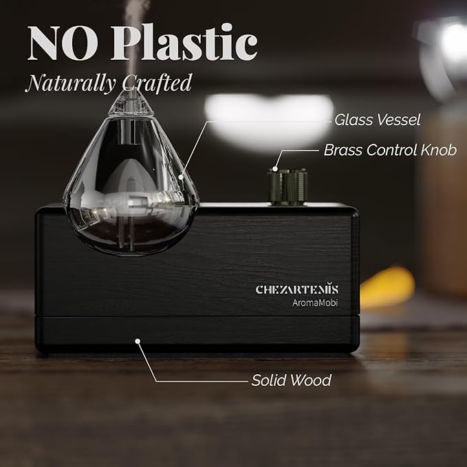 Black Obsidian Glass Essential Oil Diffuser