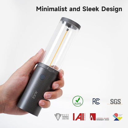 4-in 1 Portable Camping Lantern Rechargeable Camping Lights LED Flashlight with Hidden Hook SOS Mode Ultra-Long Life 35H Ambient Tent Lights for Household Essentials,Hiking,Camp,Outdoor