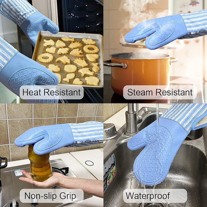 Alselo Silicone Oven Mitts Heat Resistant 932℉