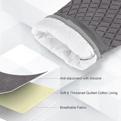 Oven Mitts and Pot Holders 8pcs Set, Cotton Oven Glove