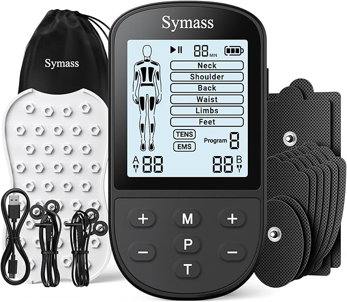 TENS Unit Muscle Stimulator, EMS Massager Machine, Dual Channel Electronic