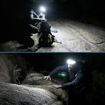 Orbit 2025 Edition Headlamp ??210° Wide Beam + 60° Focus Light, 1020 Lumens, USB-C Rechargeable, IP56 Waterproof, Lightweight LED Headlamp for Camping, Work, Running, Outdoors (Navy)