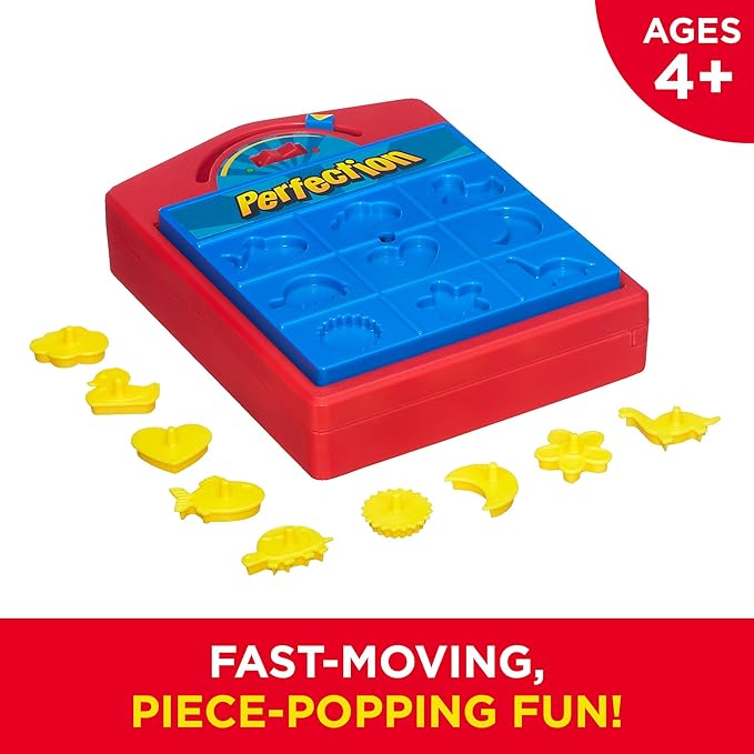 Hasbro Gaming Perfection Game for Kids | Popping Shapes and Pieces | Preschool Board Games for Clasroom | Back to School Gifts | Ages 4+ (Amazon Exclusive)