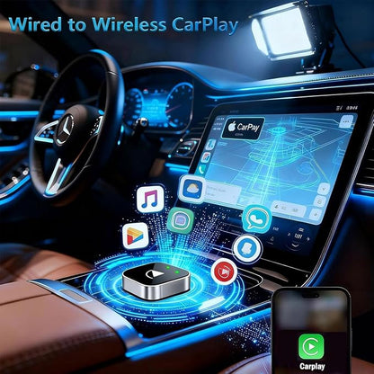 2 in 1 CarPlay Adapter for Toyota Levin 2018 2019 2020 2021, CarPlay Wireless Adapter with Auto Reconnect Fast Pairing Bluetooth Connection Compact USB Dongle