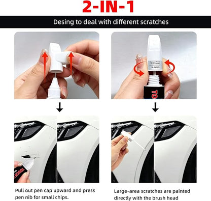 Sterling Gray Metallic(GXD/WA130H) Car Touch Up Paint for Chevy 2-in-1 Car Scratch Repair Pen with Tip&Brush, DIY Color-Code Matched Auto Paint for Rock Chips Door Scratches Paint Nicks Bumper Marks
