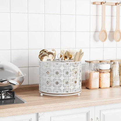 YIUKEA Rotating Utensil Caddy Holder