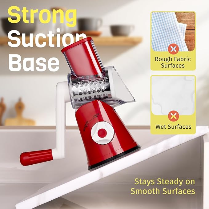 Cheese Grater Hand Crank, Rotary Cheese Shredder
