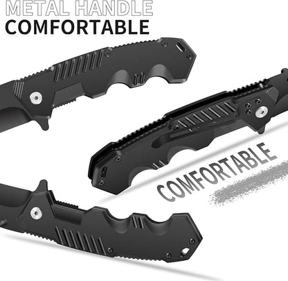 Tactical Folding Knife, 4-Pack, 4.3 Inch, EDC Outdoor Camping, Security Lock, Pocket Clip (4)