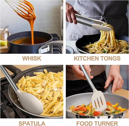 Kitchen Utensils Set-Umite Chef 34 Pcs Silicone Cooking Utensils Set