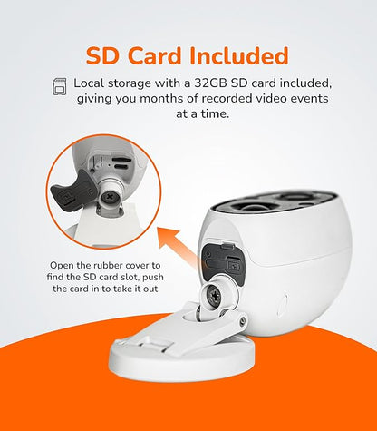 Sensforge 2.5K Solar Powered Outdoor Battery Camera, Smart AI Detection