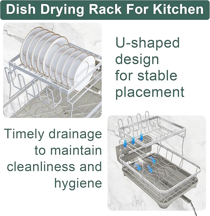 LIYI Dish Drying Rack, Large Dish Rack
