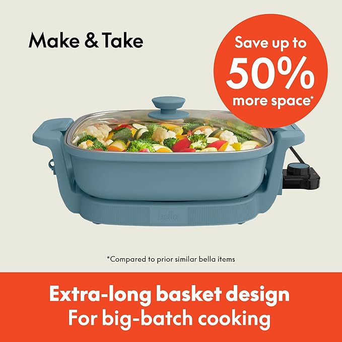 bella Make & Take Electric Skillet, Fits-anywhere™ kitchenware, EverGood™