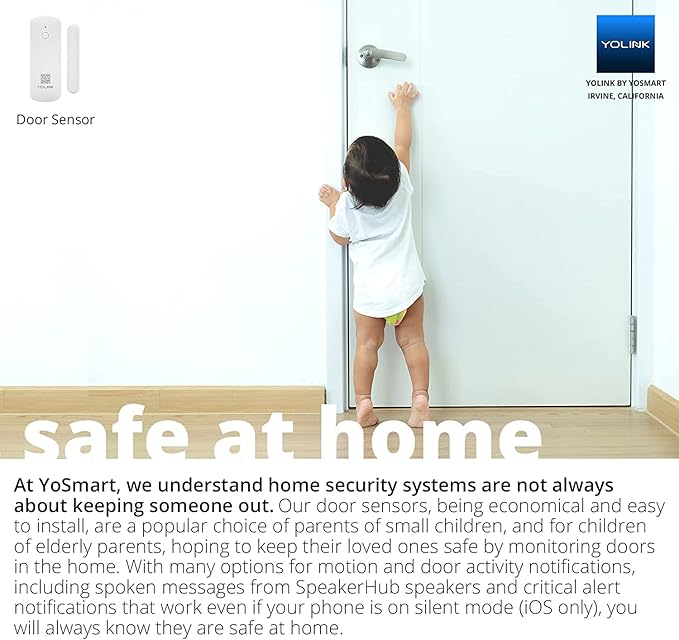 YoLink LoRa Smart Door Sensor Starter Kit: SpeakerHub Audio Hub & Door Sensor