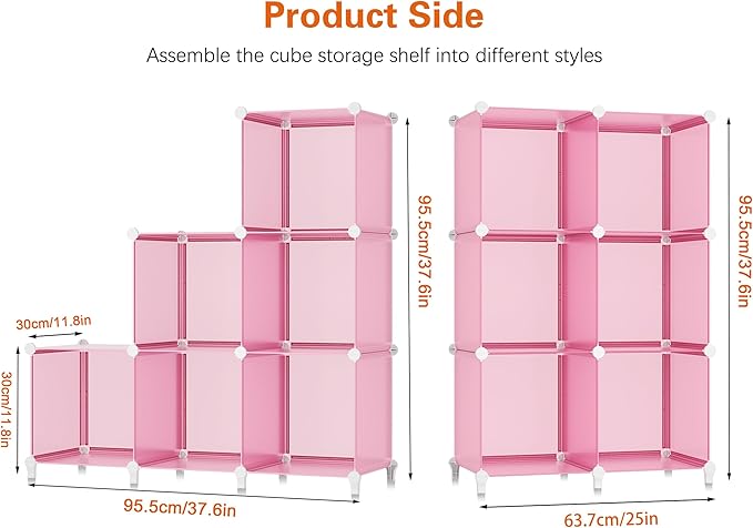 HOMIDEC 6-Cube Storage Shelf, Storage Bookcase Bookshelf
