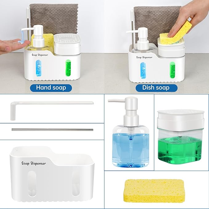 Hand Soap and Dish Soap Dispenser Set