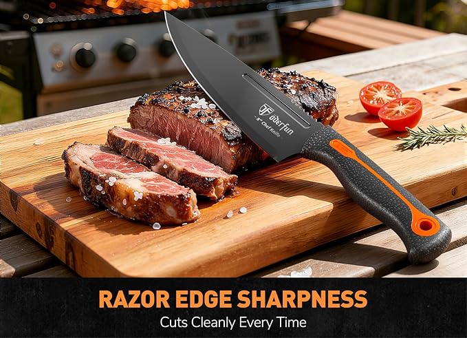 Knife Block Set -15 PCS Dishwasher Safe Kitchen Knife Set, High Carbon