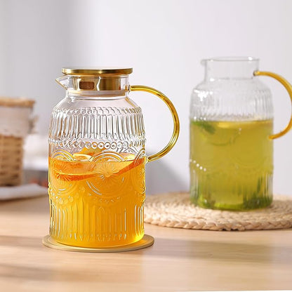 2 Pack Vintage Glass Pitchers