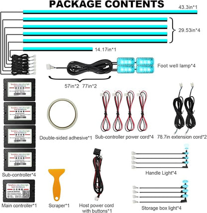 Acrylic Interior Car Lights, AMKI Car LED Strip Light