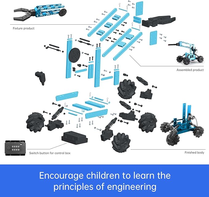VANLINNY Robot Arm,STEM Project for Boys Age 8-12,Robotic Kit for Aged 12-16,Educational Science Kits for Kids,Building Experiment Robotics Set Project Gifts for 8 9 10 11 12 Years Old Teens.
