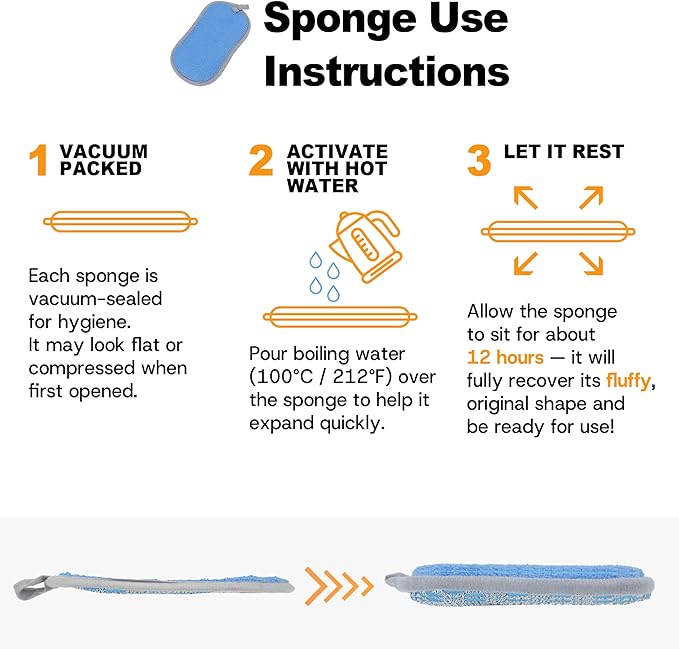 Multi-Purpose Scrub Sponges Kitchen – 12 Pack Dish Sponge, Dual-Sided