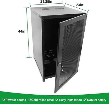 22U Server Cabinet Wall Mount Rack Enclosure