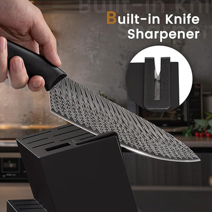 Knife Set, Amorston 15 Pieces Kitchen Knife Set