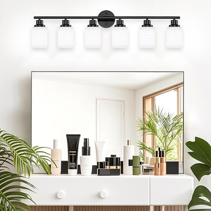 Guliaofo 6-Light Bathroom Light Fixtures, Vanity Lights