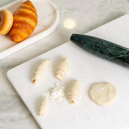 Natural Marble French Rolling Pin, 12 inch Kitchen Baking Tool