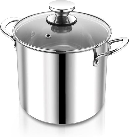 P&P CHEF 8 Quart Stainless Steel Stock Pot