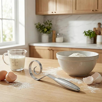 Maxjoy Danish Dough Whisk Stainless Steel Hook