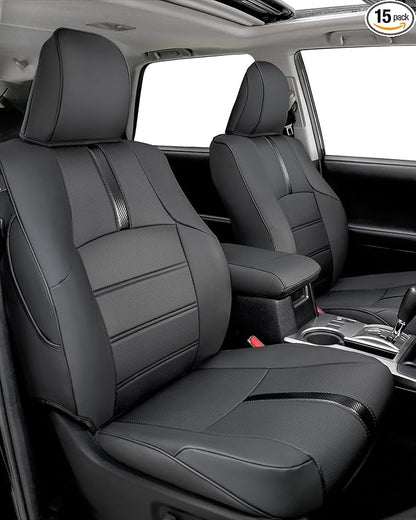 Seat Covers for Toyota 4Runner 2011-2024, (5 Seats Only) (Not Fit 7 Seats)Full Set Full Coverage Waterproof Leather Covers for 2012 2013 2014 2015 2016 2017 2018 2019 2020 2021 2022 2023 Accessories