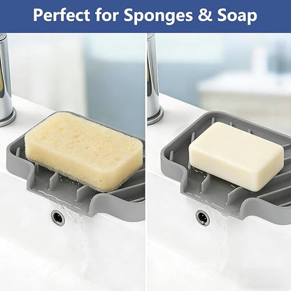 JACZZO Silicone Soap Dish for Shower and Bathroom